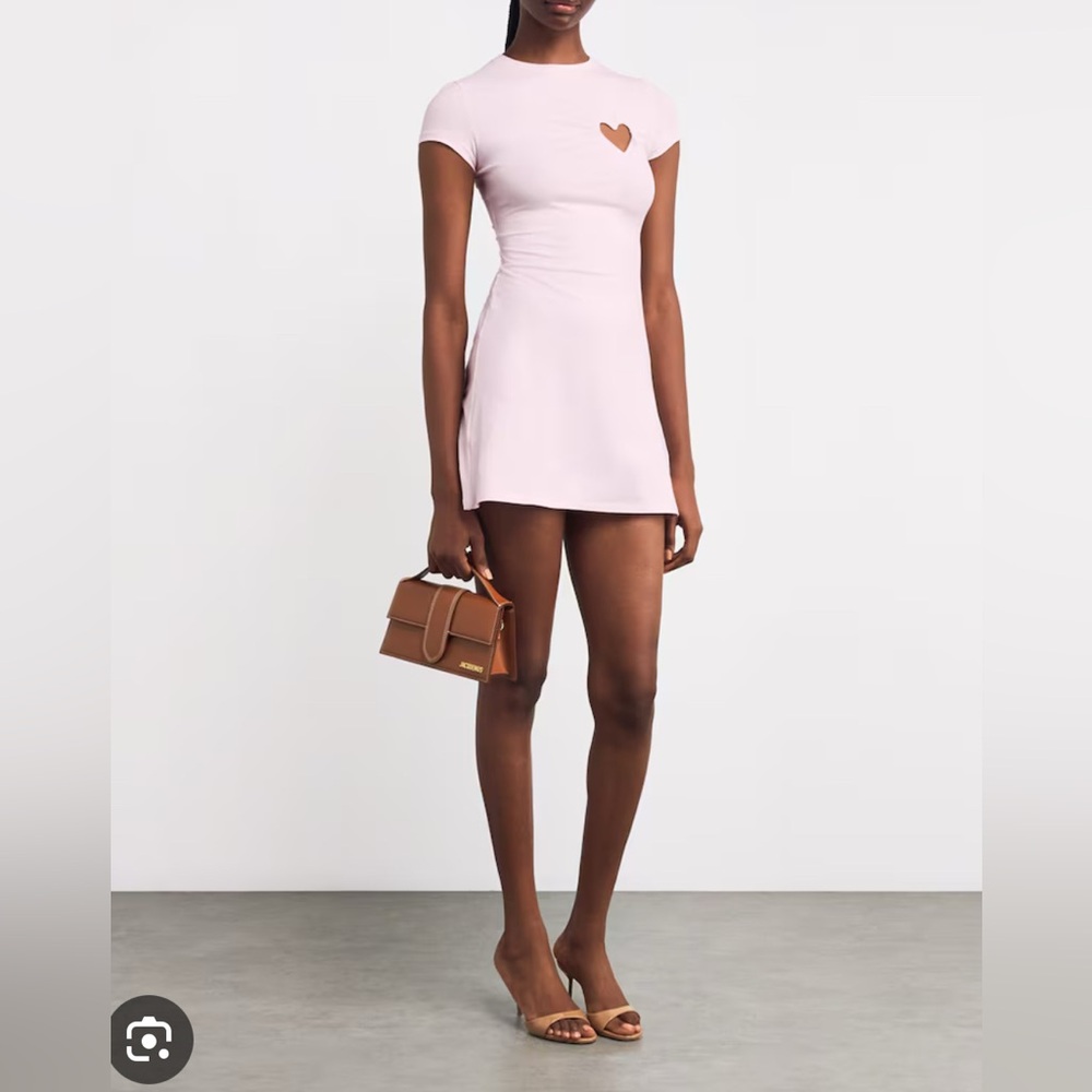SKIMS Pink Heart Cutout Mini Dress